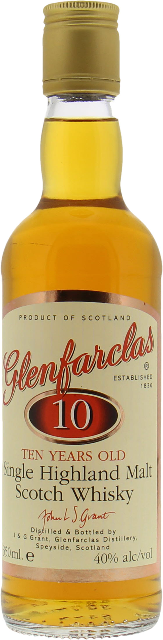 Glenfarclas - 10 Years Old 10 in oval 40% NV No Original Container