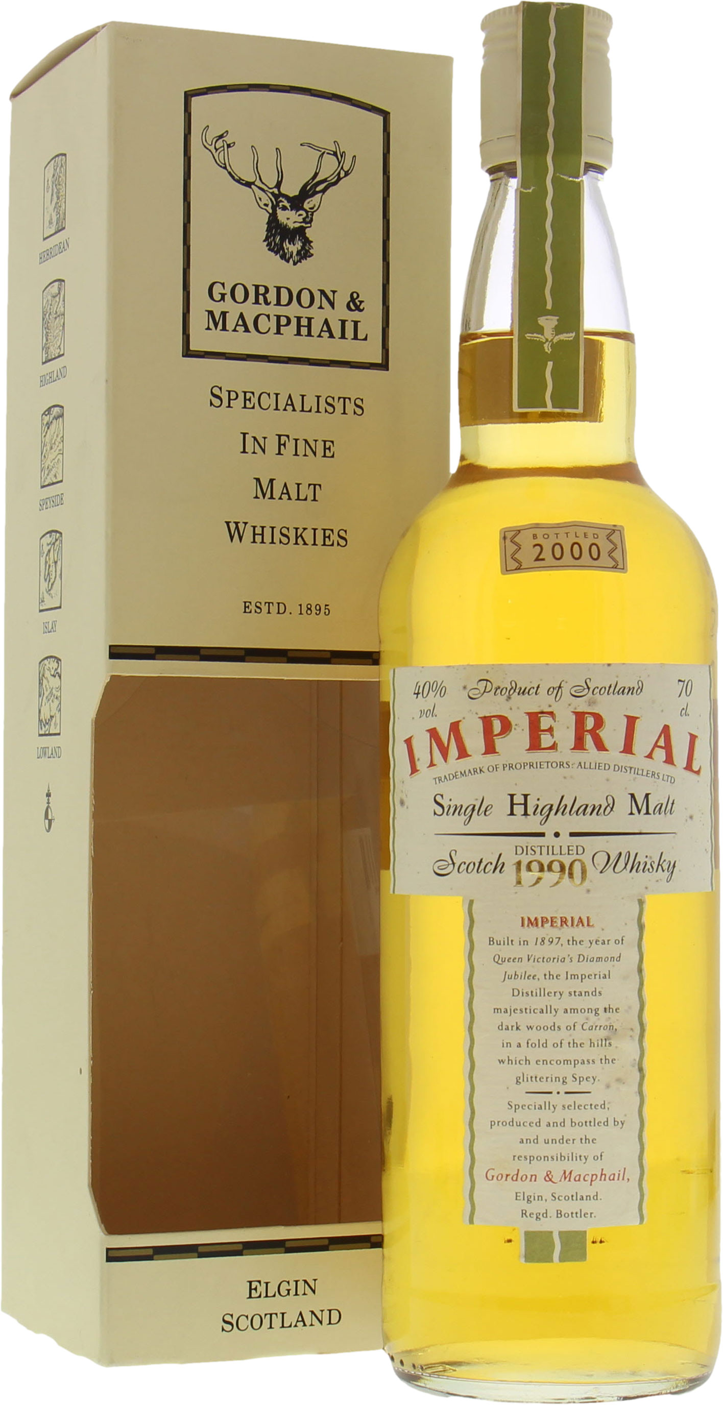 Imperial - 1990 Gordon & MacPhail 40% 1990 In Original Box