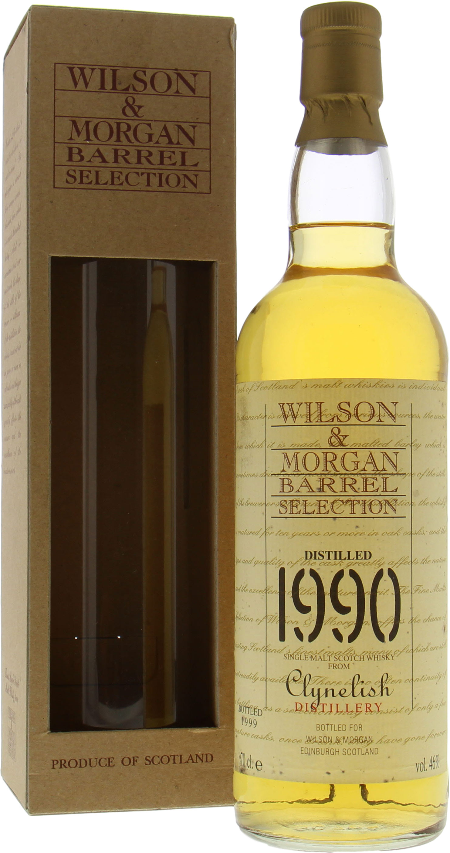 Clynelish - 14 Years Old Wilson & Morgan Barrel Selection 46% 1990 In original Box