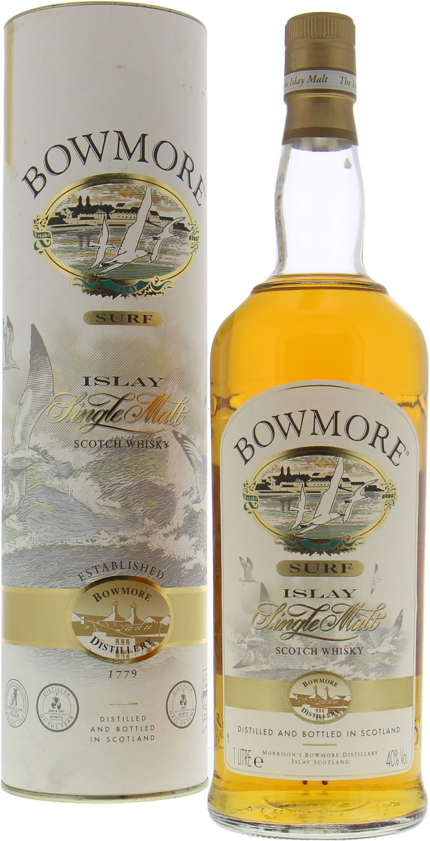 Bowmore - Surf Golden label with small distillery image 40% NV