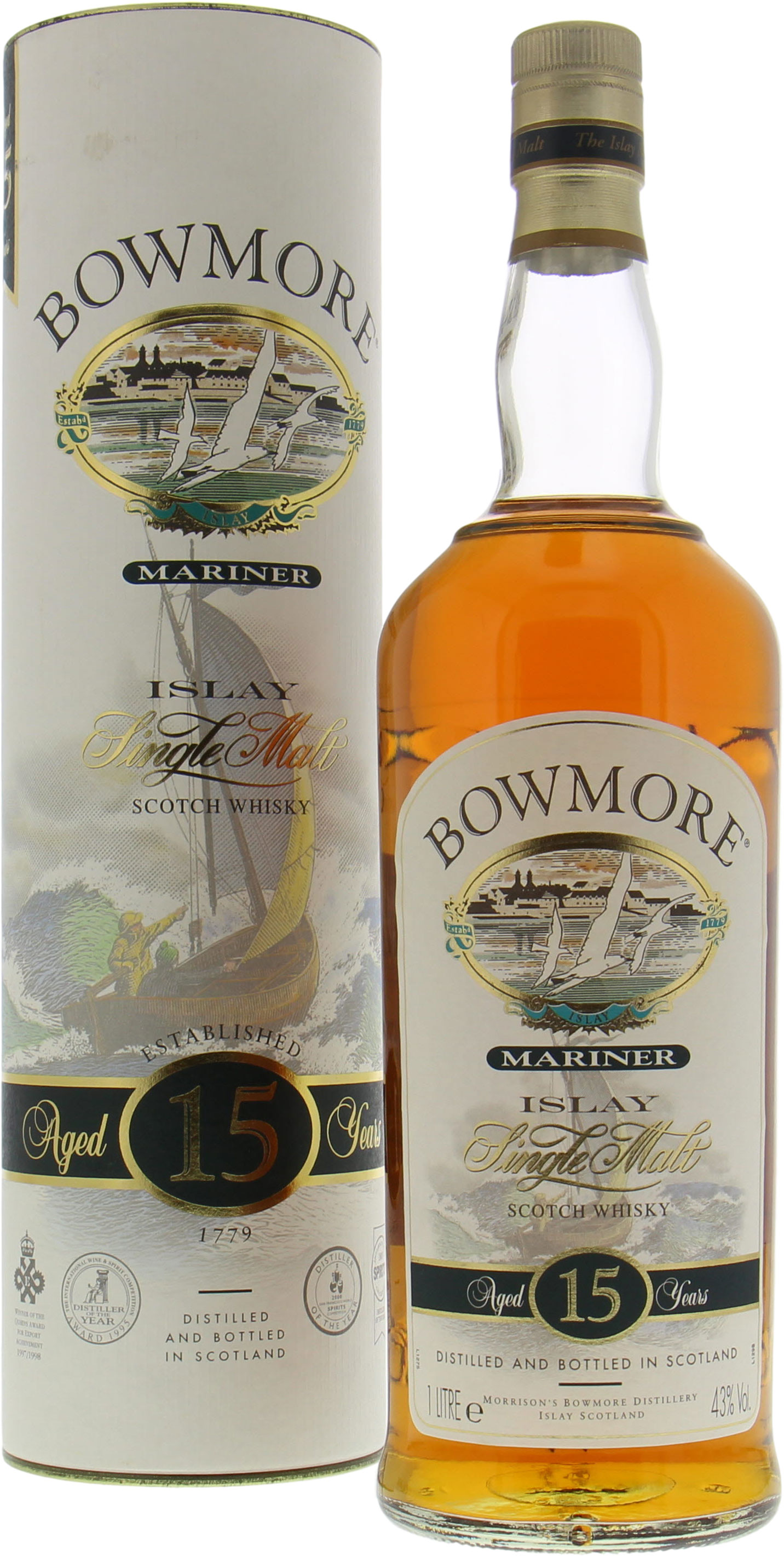 Bowmore - Mariner 1 Liter 43% NV In original Container