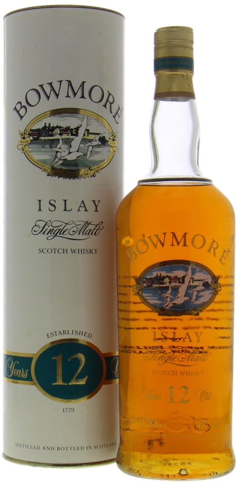 Bowmore - 12 Years Old Glass Printed Label 1 liter 43% NV