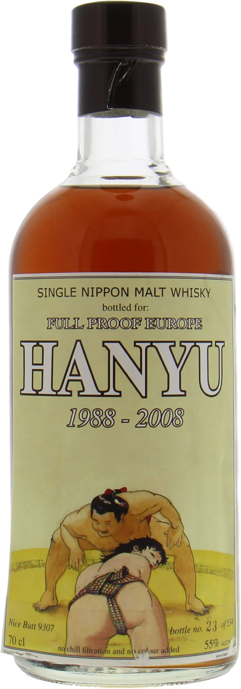 Hanyu - Full Proof Holland Nice Butt Cask 9307 55% 1988 Perfect 10002