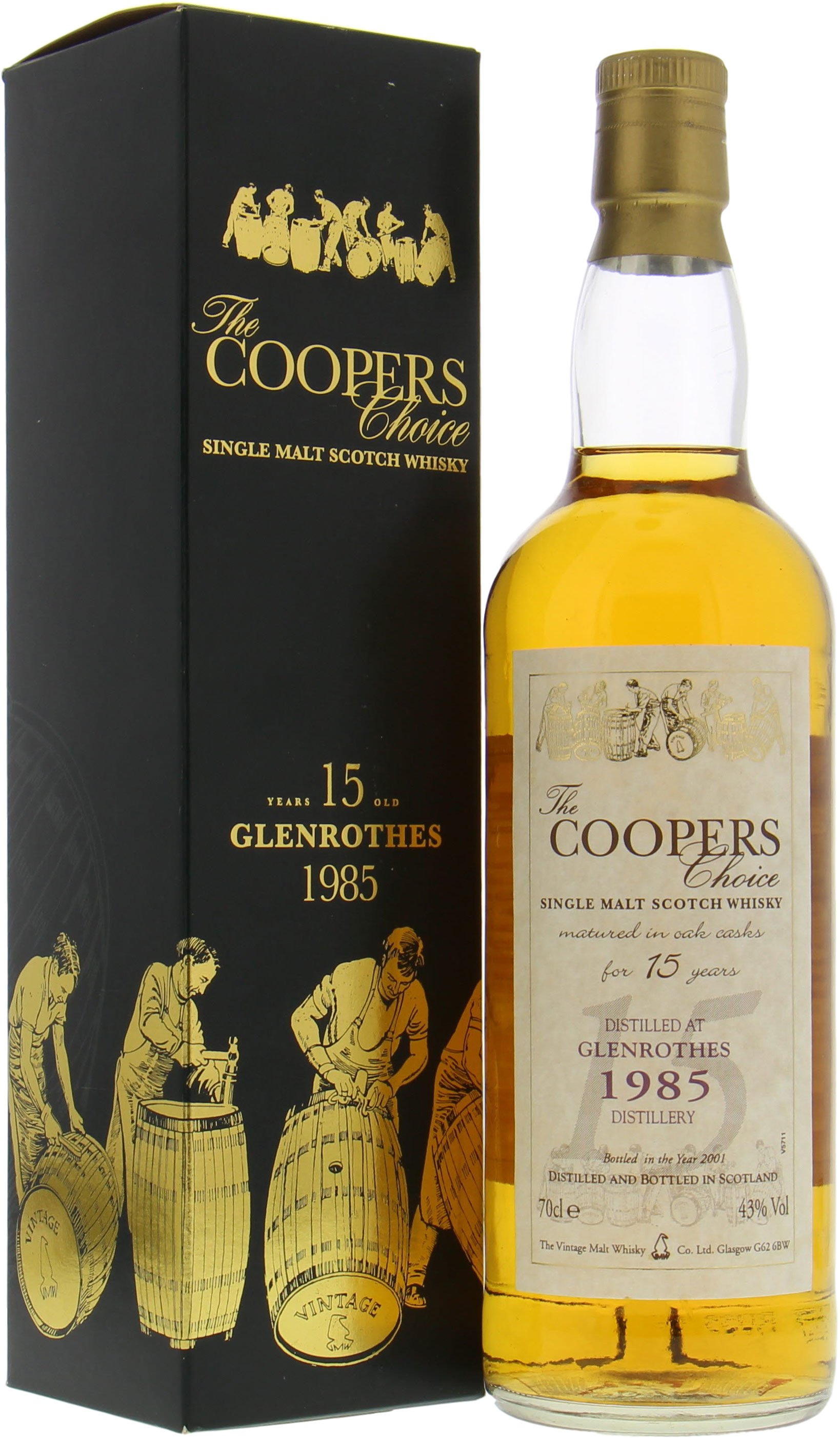 Glenrothes - 1985 Cooper's Choice 15 Years Old 43% 1985 In Original Container