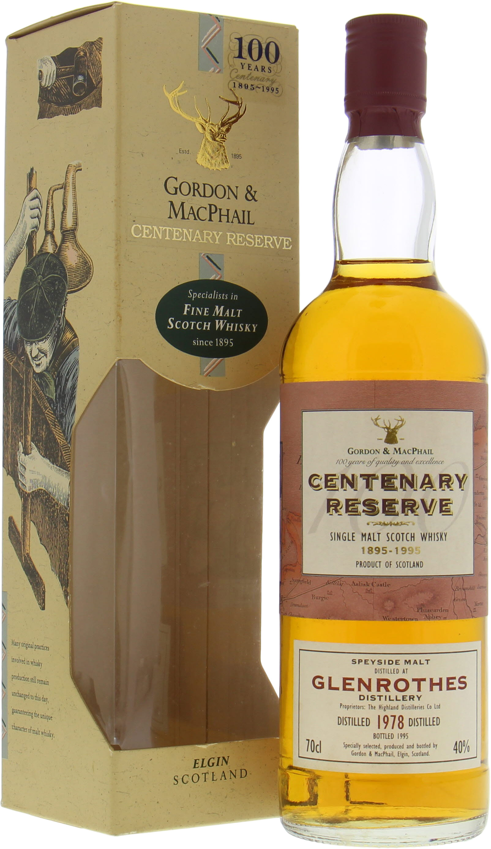 Glenrothes - 1978 Centenary Reserve Gordon & MacPhail 40% 1978 In Original Container