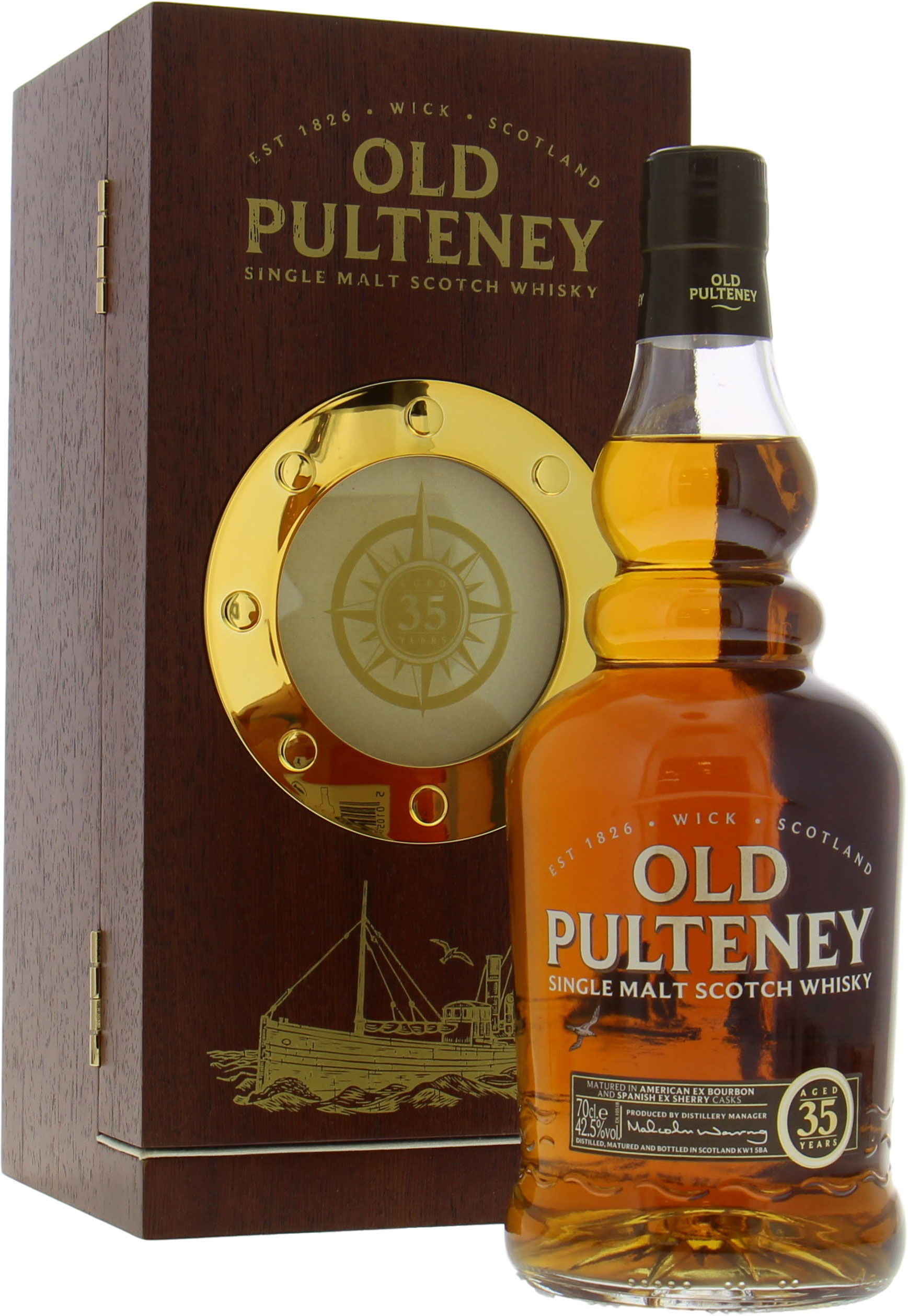 Old Pulteney - 35 Years Old Limited Edition 42.5% NV In Original Wooden container