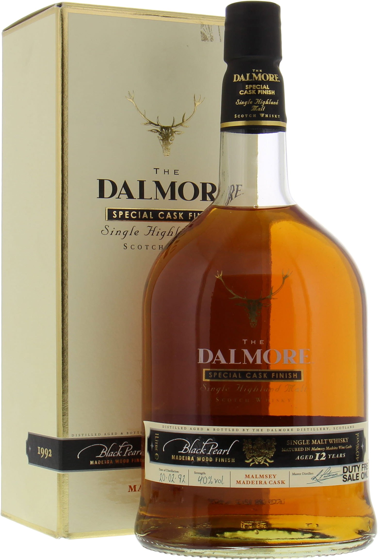 Dalmore - 1992 Black Pearl 12 Years Old Malmsey Madeira Casks 40% 1992 In original Container