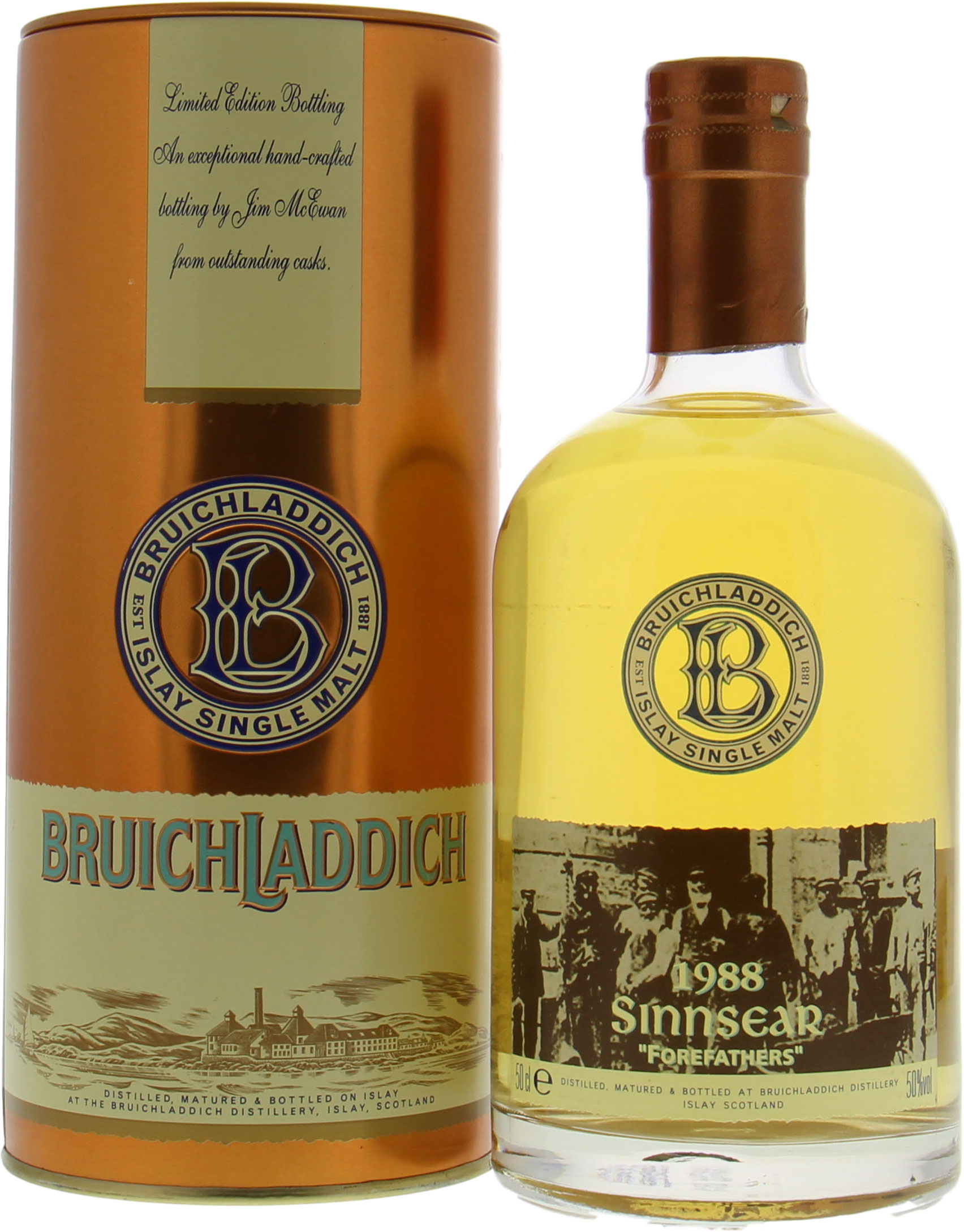Bruichladdich - 1998 Sinnsear Forefathers 50% 1988 In Original Container