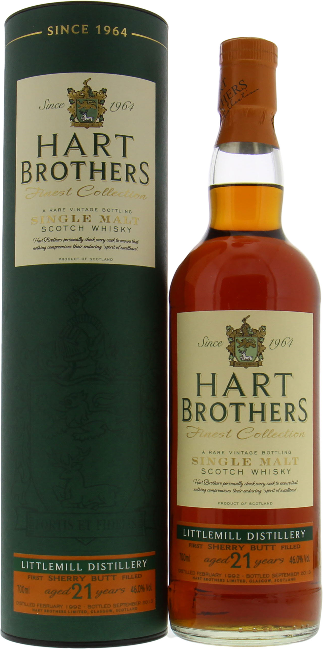 Littlemill - 21 Years Old Hart Brothers Finest Collection 46% 1992