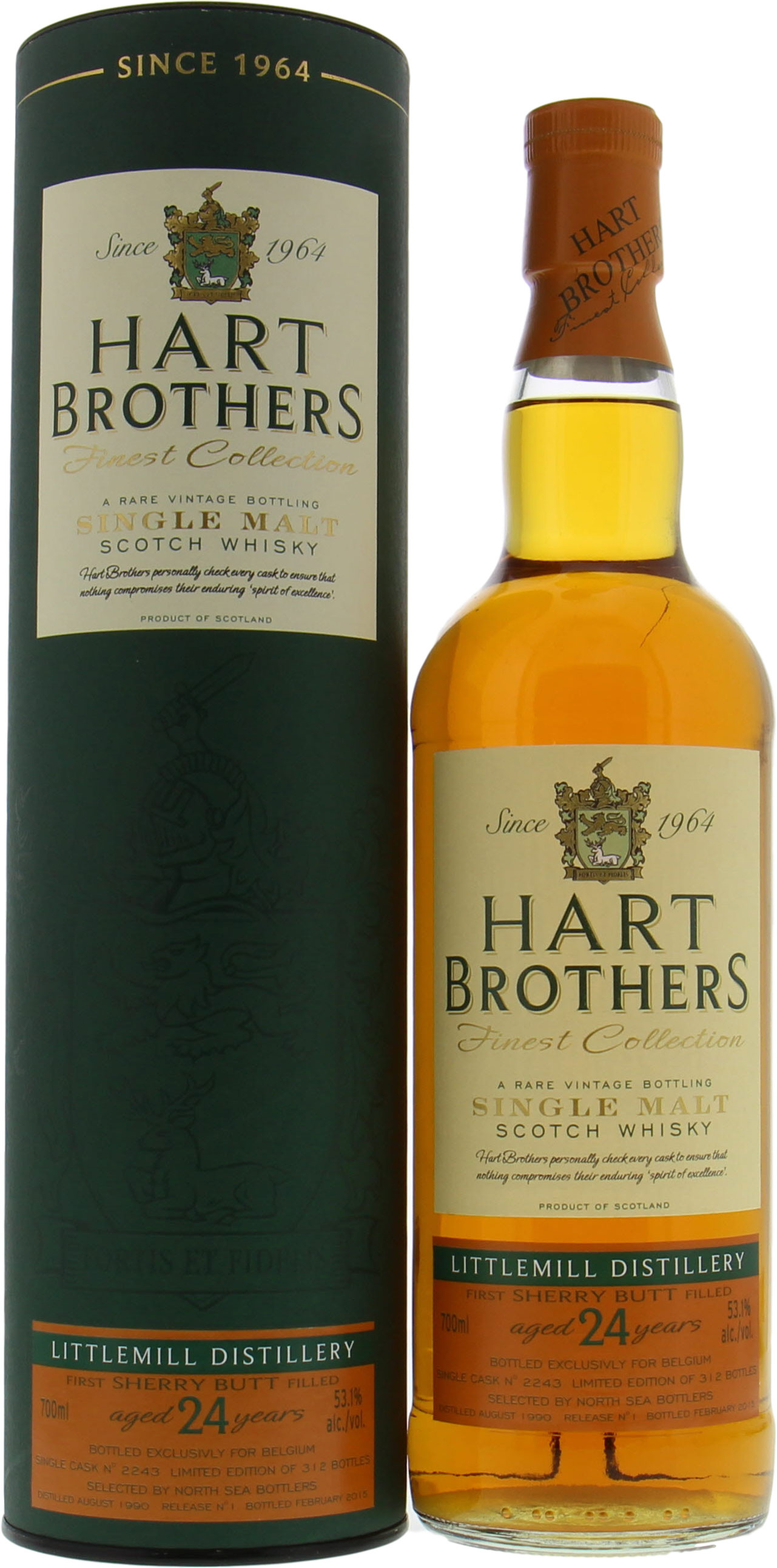 Littlemill - 24 Years Old Hart Brothers Cask 2243 53.1% 1990