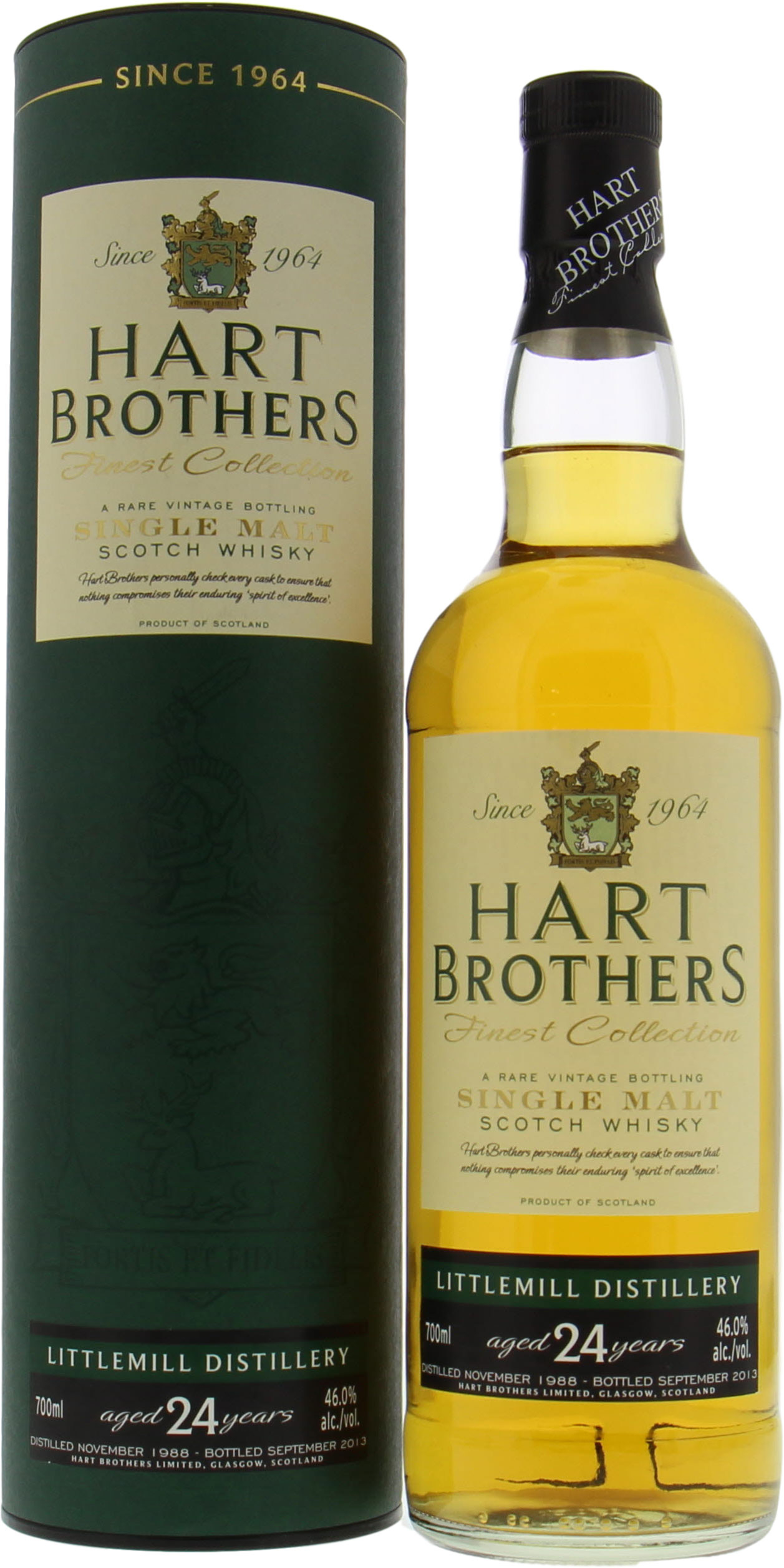 Littlemill - 24 Years Old Hart Brothers Finest Collection 46% 1988