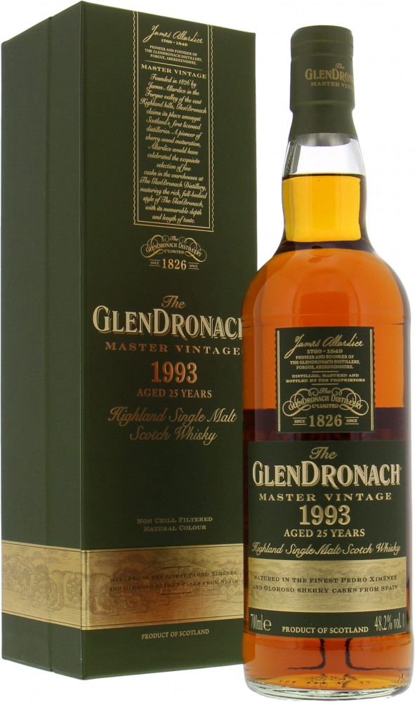Glendronach - 1993 Master Vintage 25 Years Old 48.2% 1993 Perfect