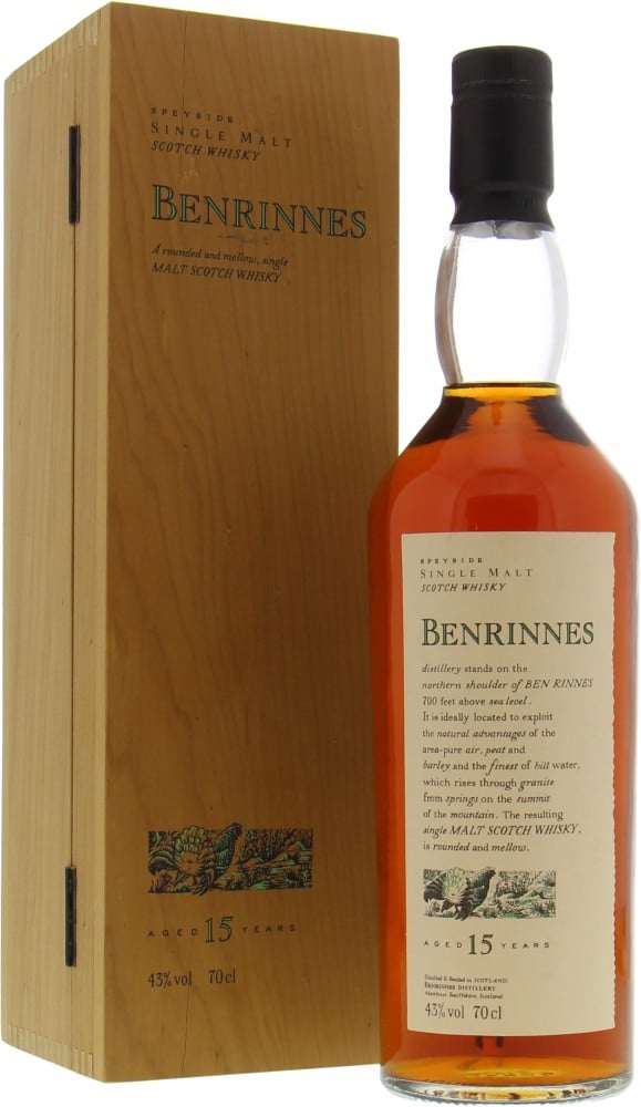 Benrinnes - 15 Years Old Flora & Fauna 43% NV IN Original Wooden Case
