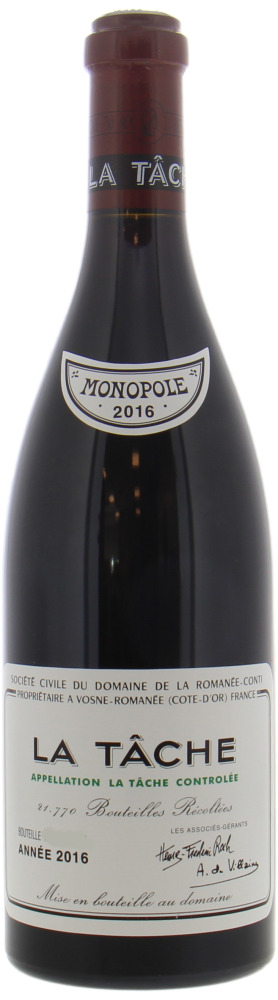 Domaine de la Romanee Conti - La Tache 2016 Bottlenumber removed on the picture, please call for full picture