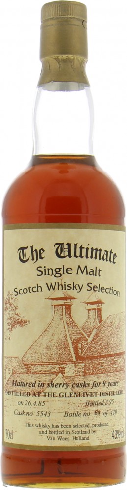 Glenlivet - 9 Years Old The Ultimate Sherry Cask 5543 43% 1985 Perfect
