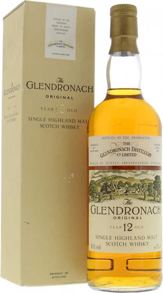 Glendronach - 12 Years Old Original Vintage Bottle 43% NV In Original Box
