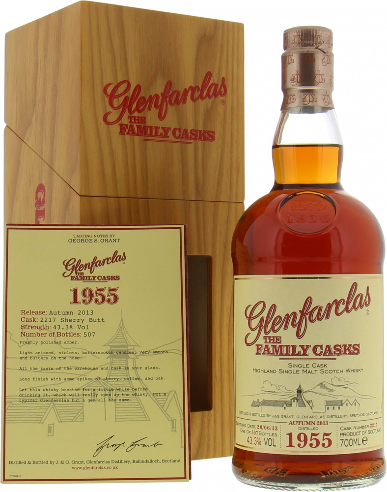 Glenfarclas - 57 Years Old The Family Casks Release A13 Cask 2217 43.3% 1955 In Original Wooden Case