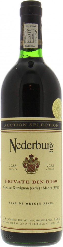 Nederburgh - Private Bin R109 1988 Perfect