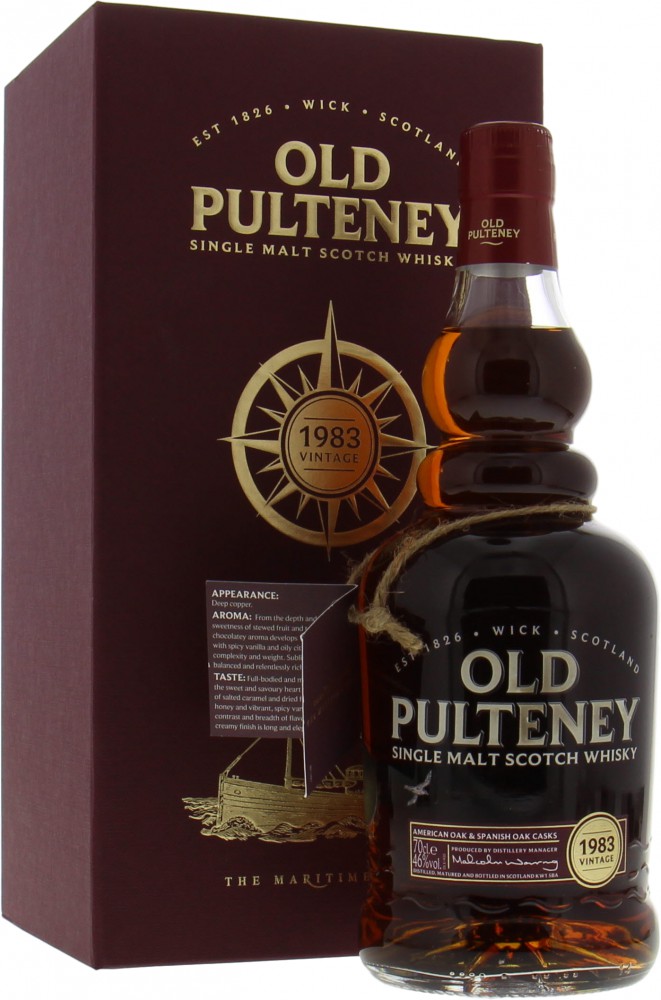 Old Pulteney - 1983 34 Years Old 46% 1983 In Original Box 10010