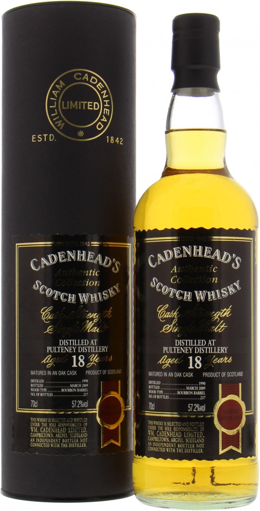 Old Pulteney - 18 Years Old Cadenhead Authentic Collection 57.2% 1990 10010