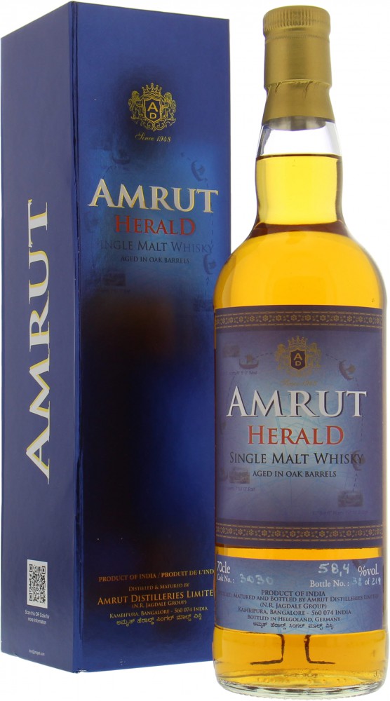 Amrut - Herald Cask 3030 58.4% NV In Original Box 10010
