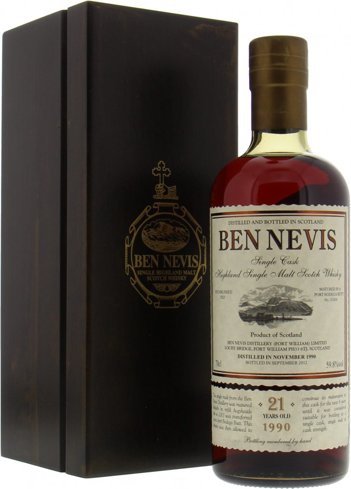 Ben Nevis - 21 Years Old Cask 3/10/4 59.8% 1990 In Original Box 10010