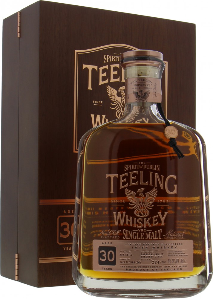 Teeling - 30 Years Old Vintage Reserve 46% NV IN original Wooden Container