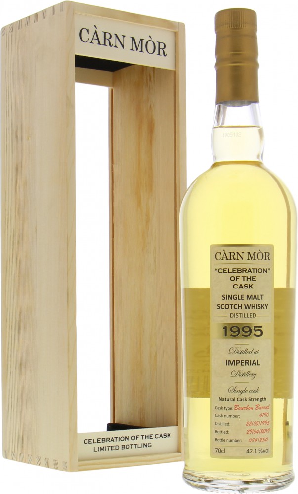 Imperial - 23 Years Old Càrn Mòr Celebration of the Cask 4190 42.1% 1995 In Original Wooden Case