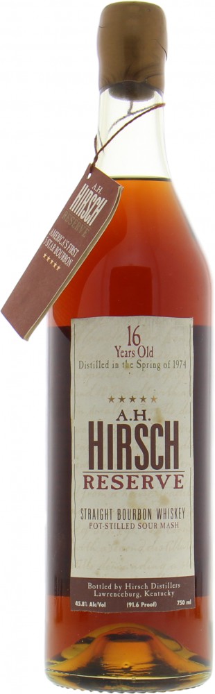 A.H. Hirsch  - 16 Years Old Reserve Gold Wax 45.8% 1974