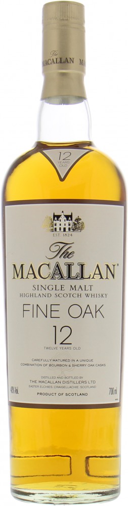 Macallan - 12 Years Old Fine Oak Light Label 43 No BOX 43% NV No Original Box Included