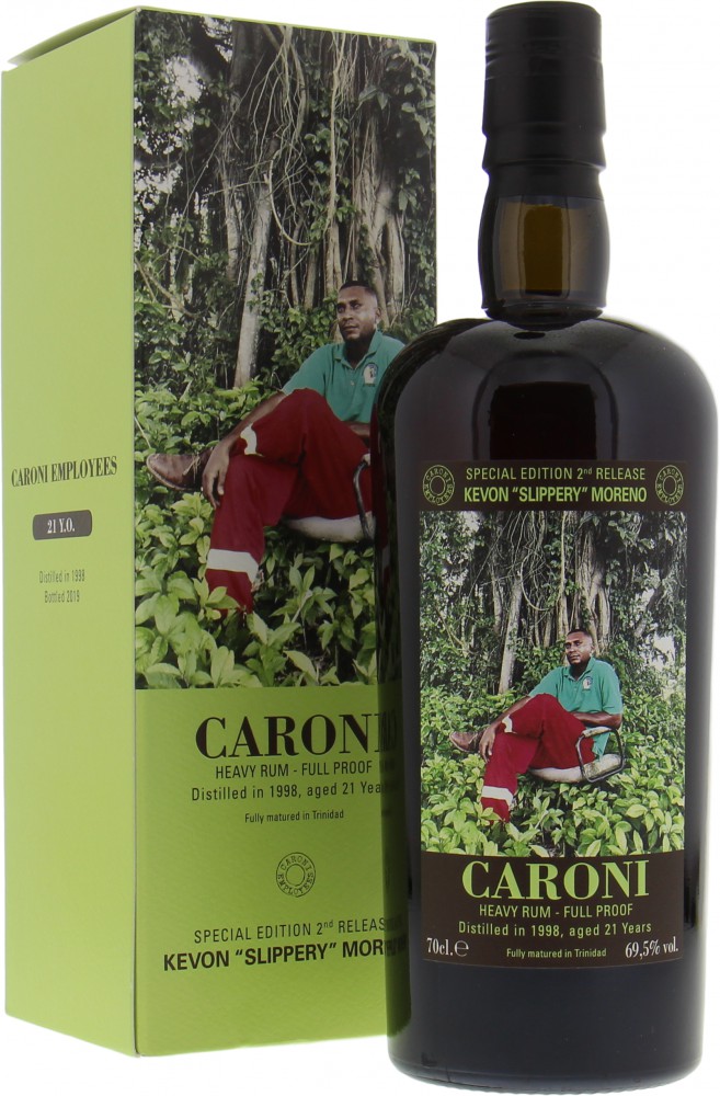 Caroni - 21 Years Old Kevon Slippery Moreno Second Edition 69.5% 1996 In original Container