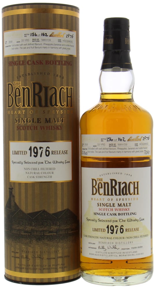 Benriach - 1976 The Whisky Fair Cask 3558 47.4% 1976 In Original Container