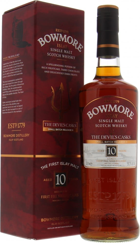 Bowmore - The Devil's Cask 2nd release 10 years old 56.3% NV In Original Box 10002
