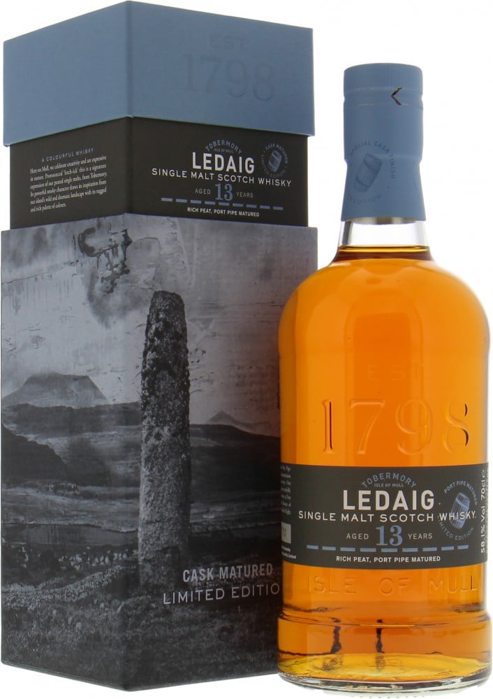Ledaig - 13 Years Old Port Pipe Matured 58.1% NV In Original Container