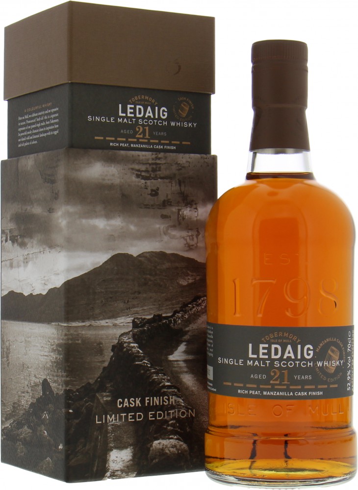 Ledaig - 21 Years Old Manzanilla Cask Finish 52.9% NV In Original Container