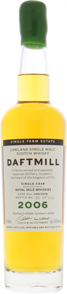 Daftmill - 12 Years old cask 044/2006 for Royal Mile Whiskies 56% 2006