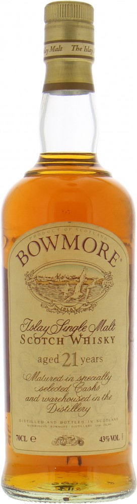 Bowmore - 21 Years Old  white stripe on capsule 43% NV No Original Box 10021