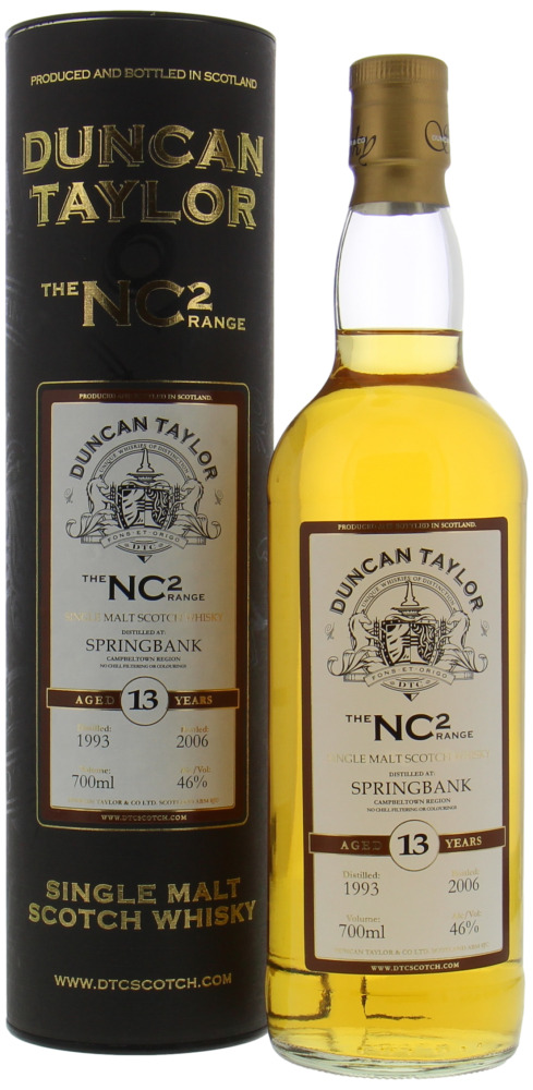 Springbank - 13 Years Old Duncan Taylor NC² Range 46% 1993 In original Container