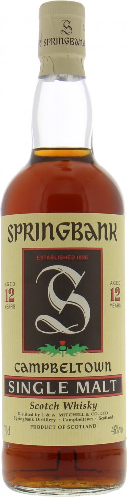 Springbank - 12 Years Old Green Thistle 46% NV No Original Container Included!