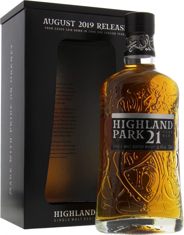 Highland Park - 21 Years Old August 2019 Release 46% NV In Original Box