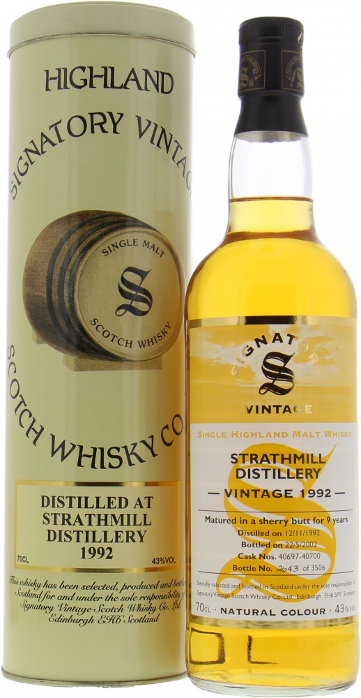 Strathmill - 9 Years Old Signatory Vintage Cask 40697-40700 43% 1992 10023