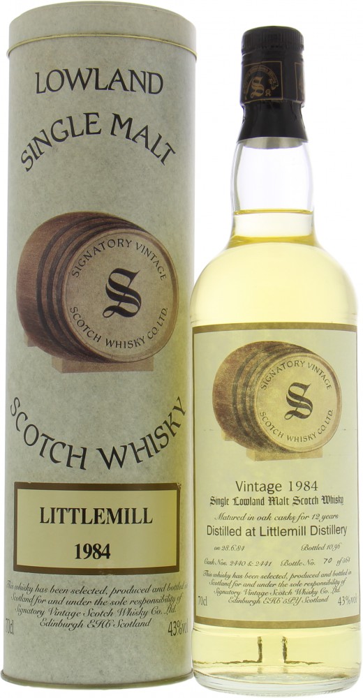 Littlemill - 12 Years Old Signatory Vintage Cask 2440+41 43% 1984 In Original Container 10023