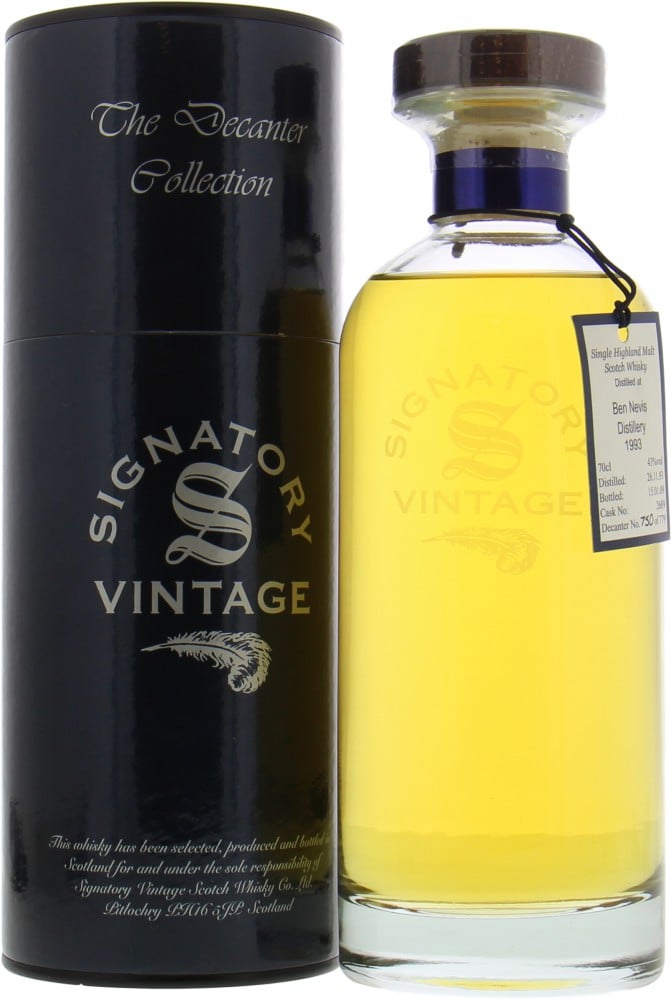 Ben Nevis - 15 Years Old Signatory Vintage Decanter Collection Cask 2689 43% 1993 In Original Container 10023