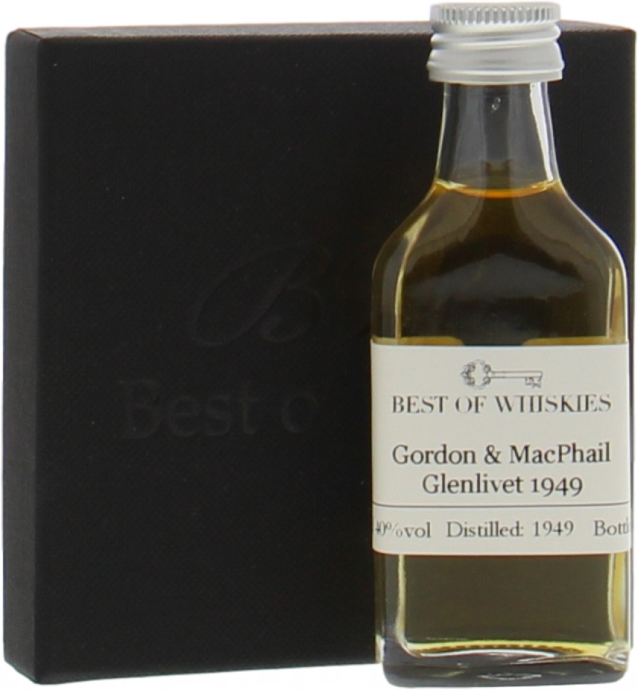Glenlivet - 1949 George & J.G. Smith's Gordon & MacPhail All Malt Distillery Label 1949