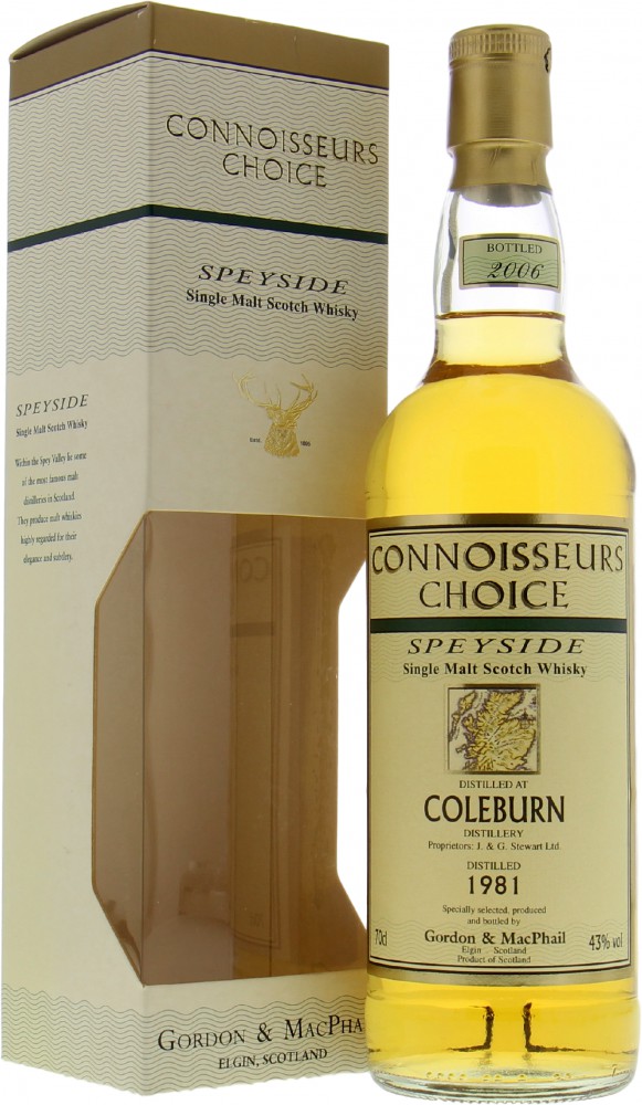 Coleburn - 25 Years Old Gordon & MacPhail 43% 1981 In Original Container