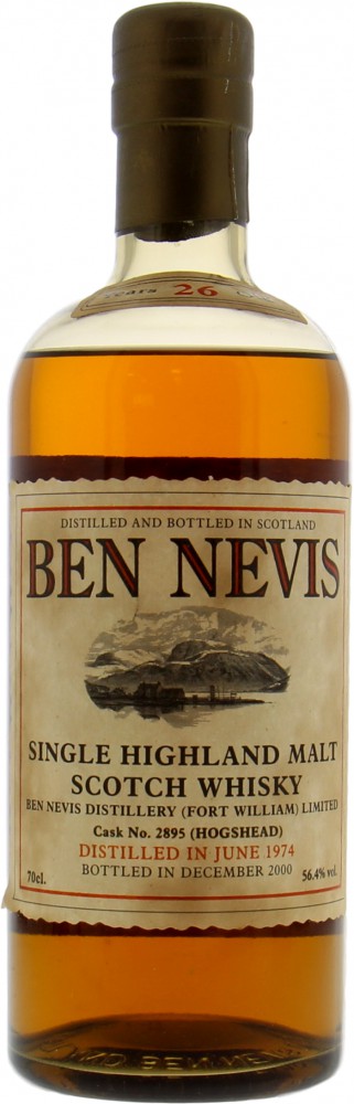 Ben Nevis - 26 Years Old Cask 2895 56.4% 1974 No Original Box Included!