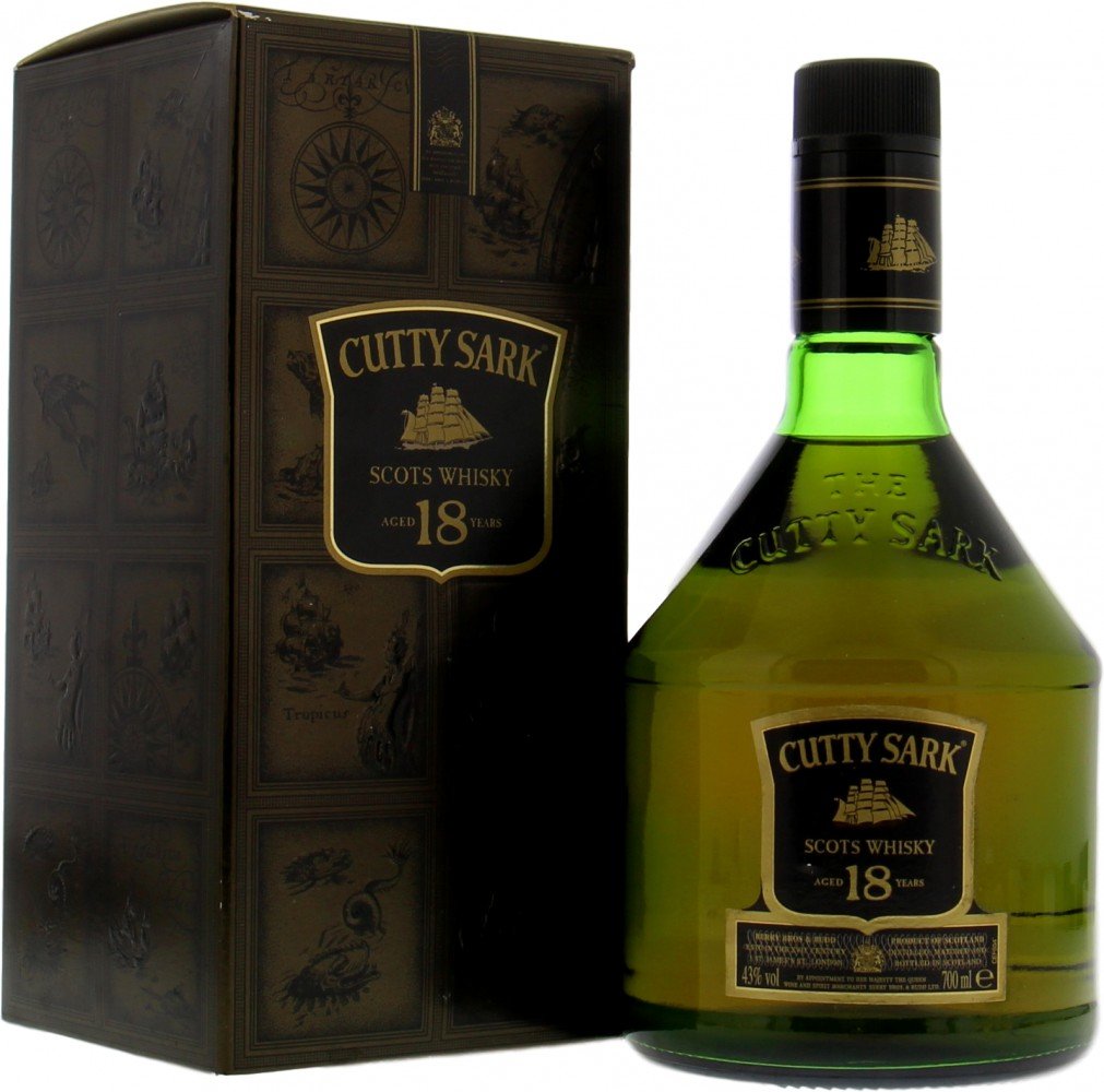Cutty Sark - 18 Years Old Scots Whisky Black Label 43% NV In original Box