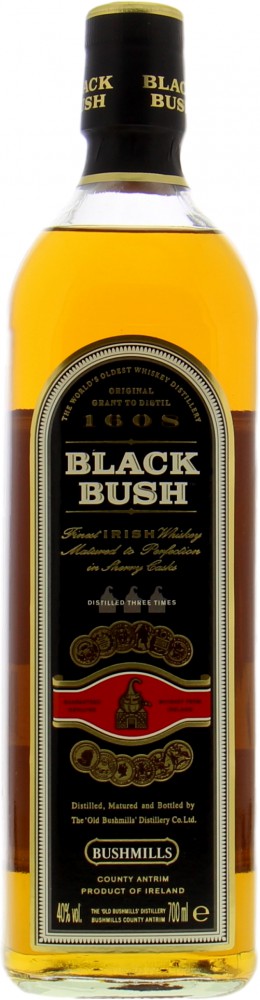 Bushmills - Black Bush red stripe below middle with golden still 40% NV No Original Box