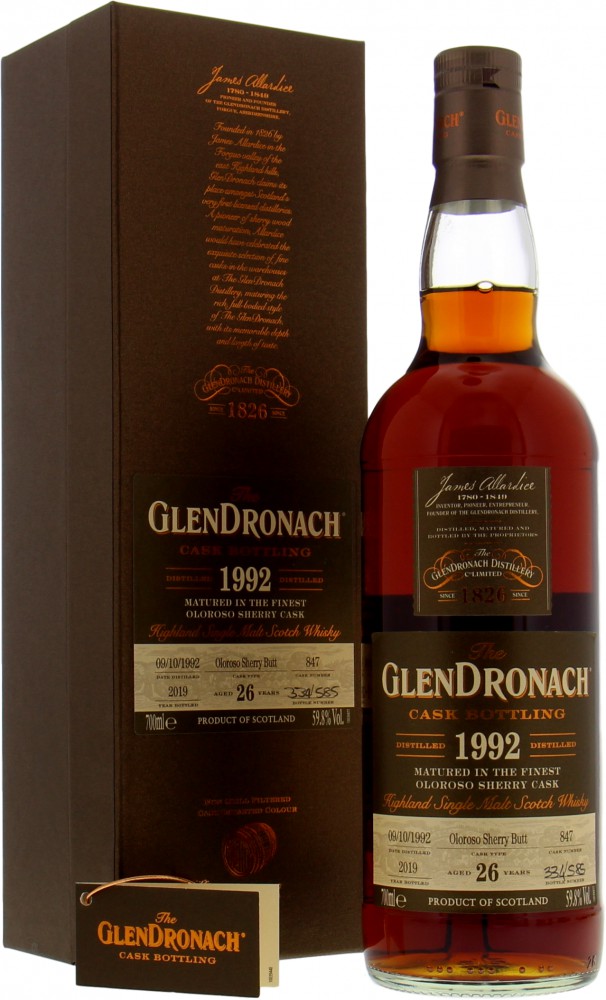 Glendronach - 26 Years Old Batch 17 Cask 847 59.8% 1992