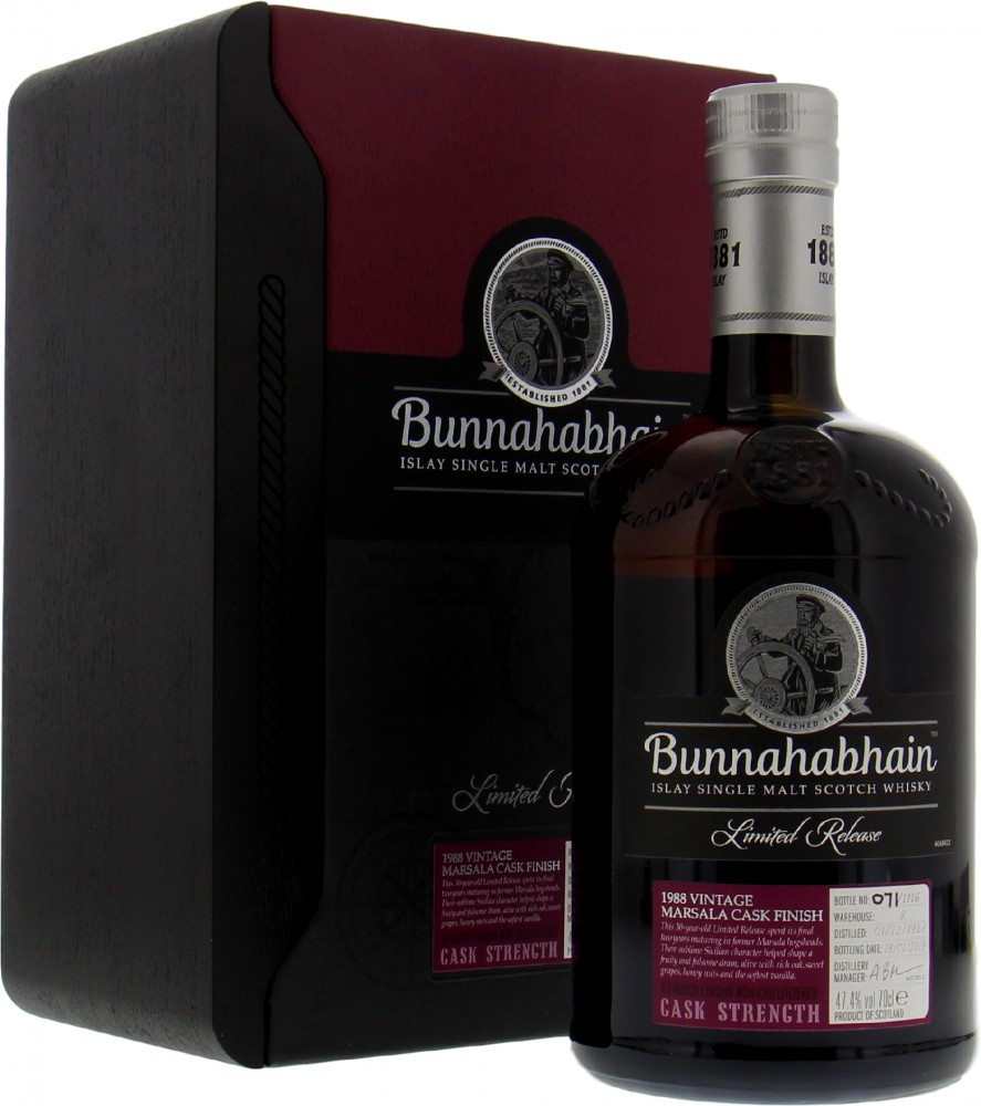 Bunnahabhain - 30 Year Old Marsala Finish 47.4% 1988 In Original Box